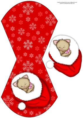 Christmas Kitten Wobble Card