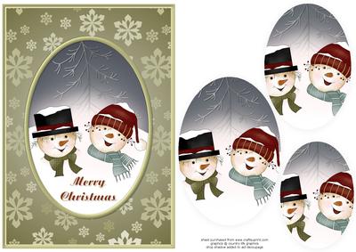 Christmas Snowman Quick Card