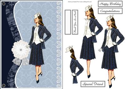Elegant Lady Card Front