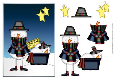 Snowman Sale Card Front