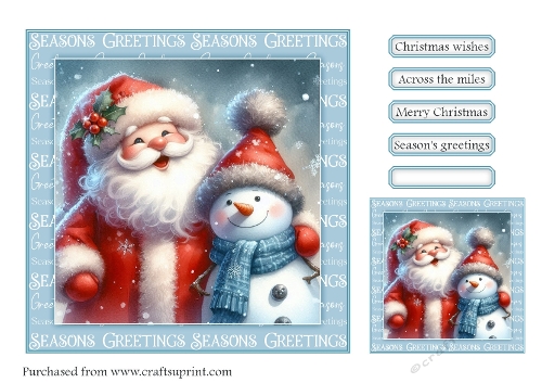 Santa and the snowman