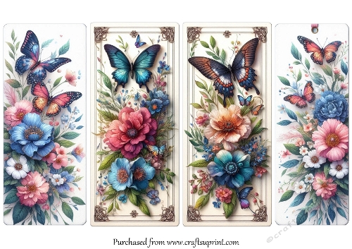 Floral bookmarks