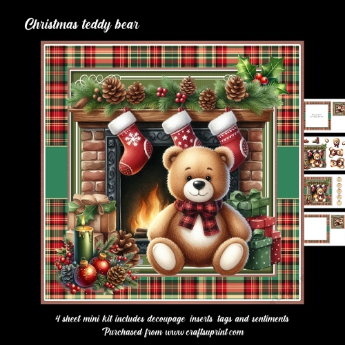 Christmas teddy bear.