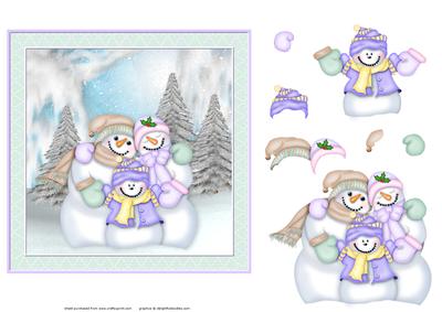 Snow Family 2 Card Front