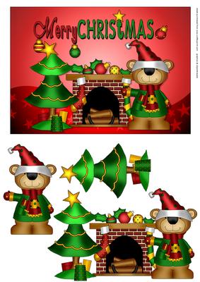 Christmas Fire Card Front
