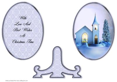 Christmas Scene Plate Card