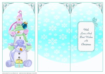 Snow Family Dl Card