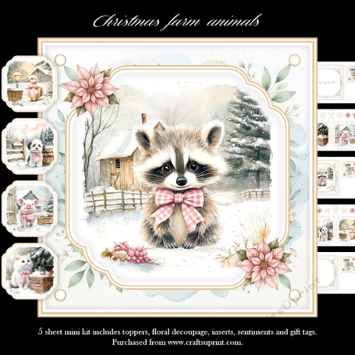 Christmas farm animals