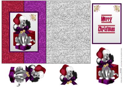 Christmas Puppy Fold Back Card