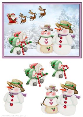 Snow Family 4 Card Front