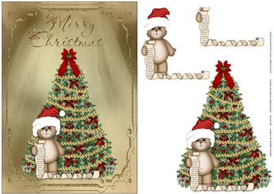 Christmas Teddy Card Front
