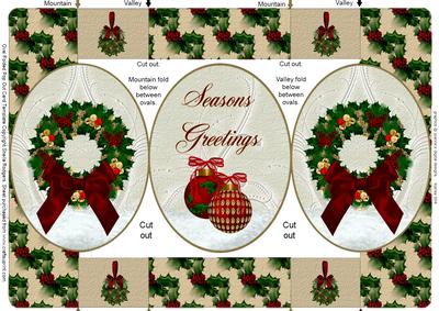 Christmas Wreath Folded Card