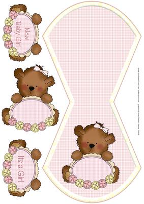 Baby Girl Wobble Card