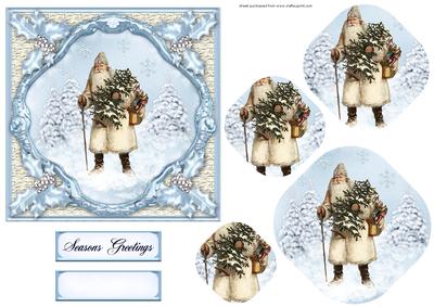 Vintage Santa Quick Card