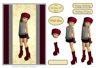The Queen of Style Card Front