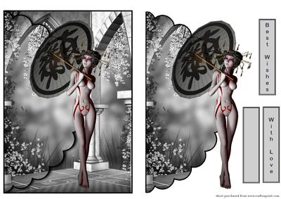 Geisha Envelope Card