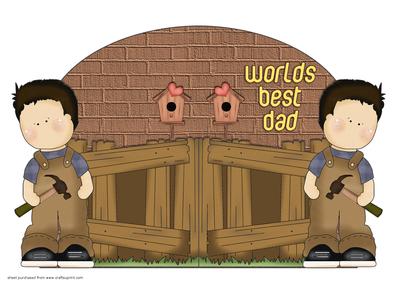 Worlds Best Dad Shaped Card