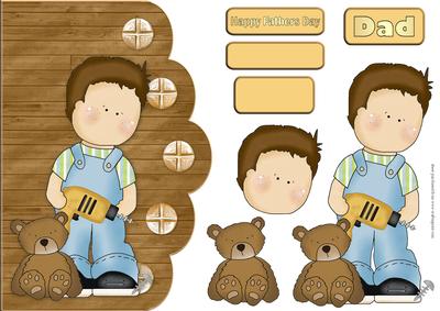 Fathers Day Day Scalloped Card Front