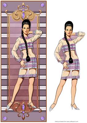 Vintage Fashion Large Dl Card