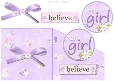 All Girl Folded Over the Edge Card