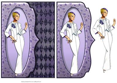 Vintage Fashion Envelope Card
