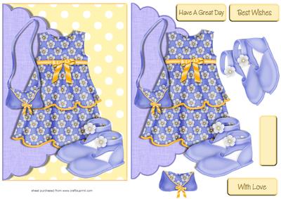 Little Blue Dress Card Front