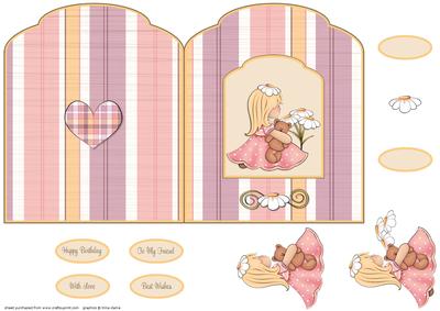 Sunny Girl Folded Card