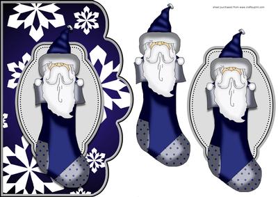 Santa Scalloped Card Front