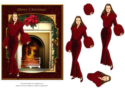 Art Deco Christmas Card