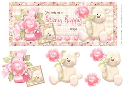 Beary Happy Large Dl Card