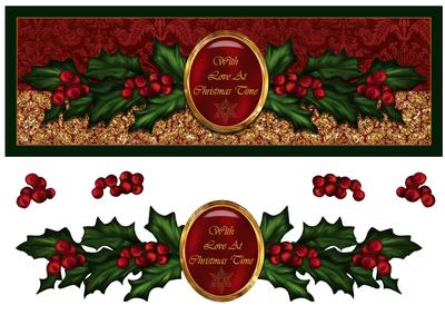Christmas Holly Large Dl Card