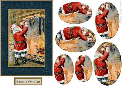 Vintage Santa Card Front