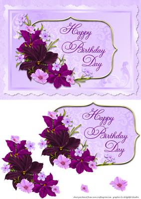 Floral Birthday Card Front