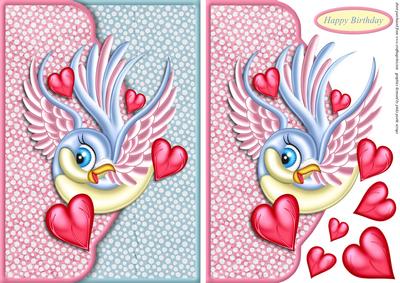 Love Bird and Hearts