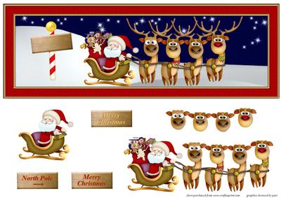 Santa Large Dl Card