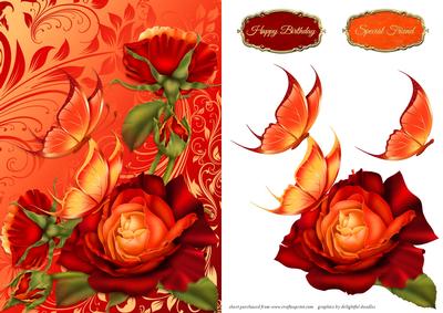 Roses and Butterflies