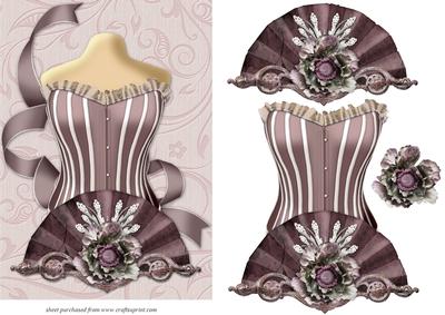 Vintage Corset Card Front