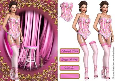 Lady in Pink Basque