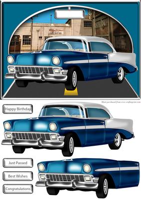 Retro Car Card Front 2