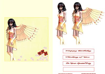 Peach Angel Card Front