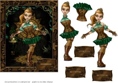 Green Steampunk Girl