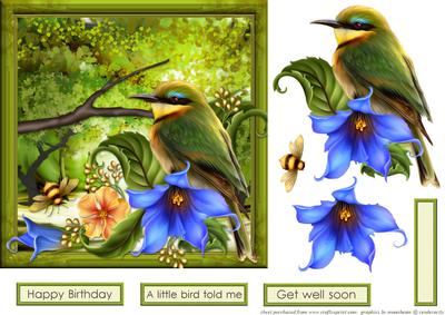 Green French Card Front