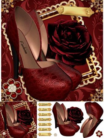 Red Rose and Shoes Mini Kit