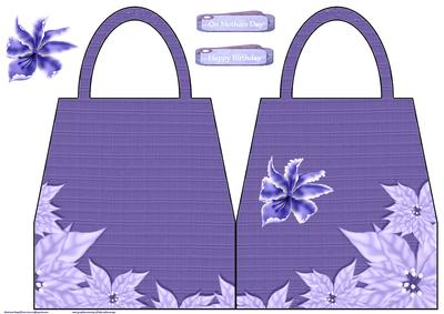 Lilac Leaves Shaped Card