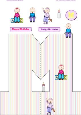1st Birthday Shaped Card