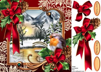 Christmas Robin Topper