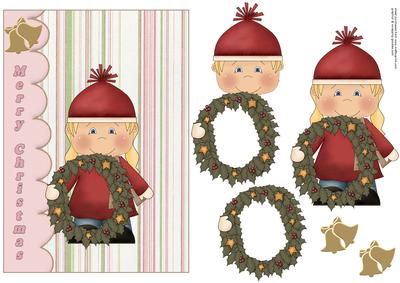 Christmas Girl Quick Card
