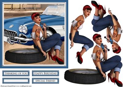 Pin Up and Vintage Car