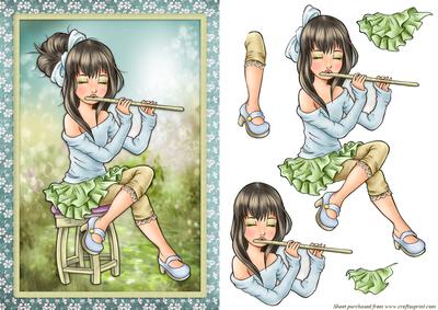 The Flautist Card Front