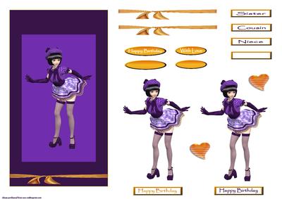 Lady in Purple Step by Step